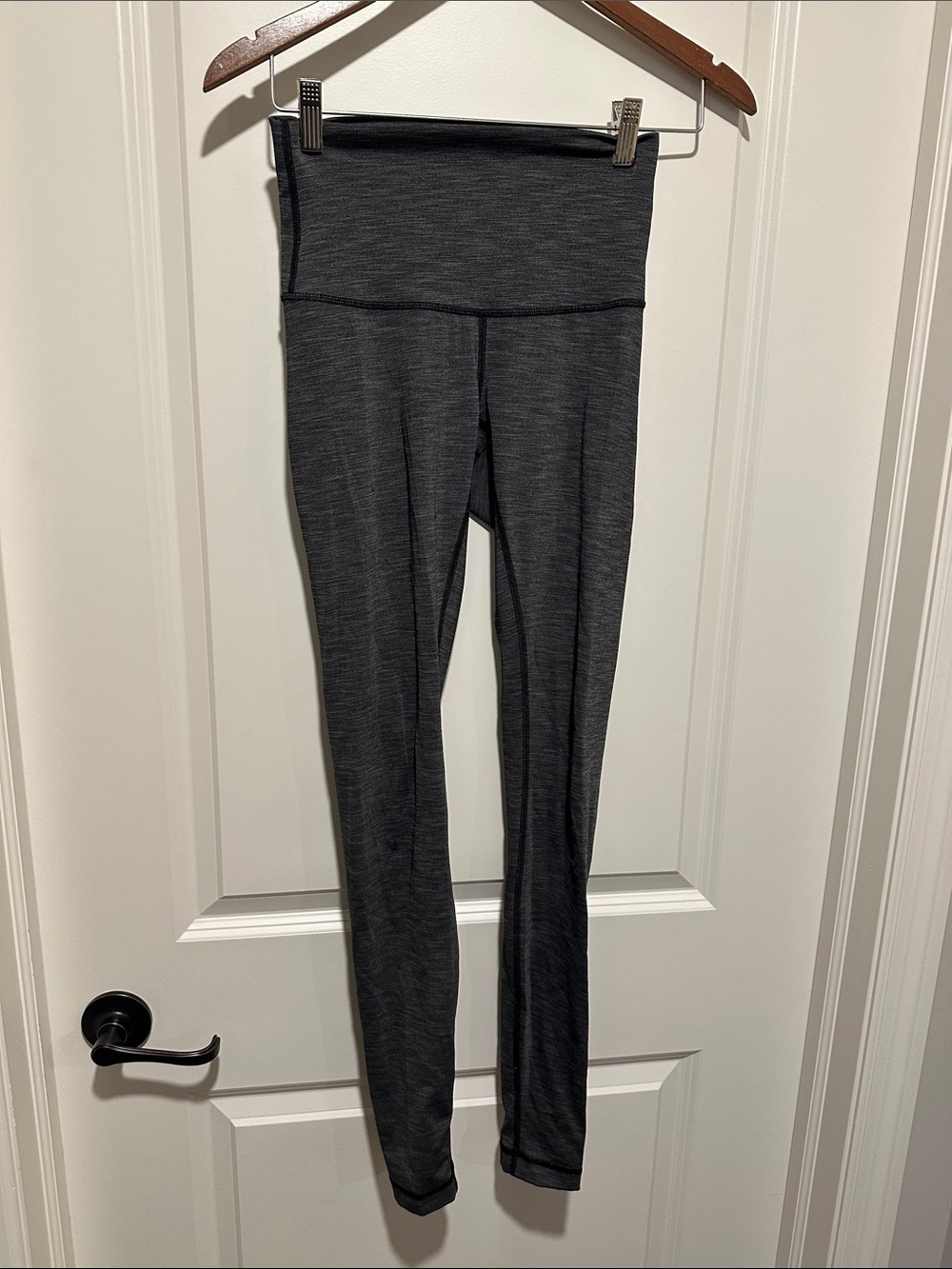 Lululemon High-Waist Charcoal Gray Performance Leggings